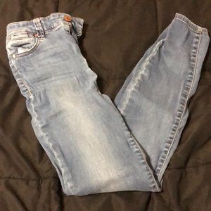 Celeb. Pink high rise ankle skinny jeans